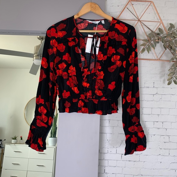 & Other Stories Tops - & other stories Floral Ruffle Blouse NWT
